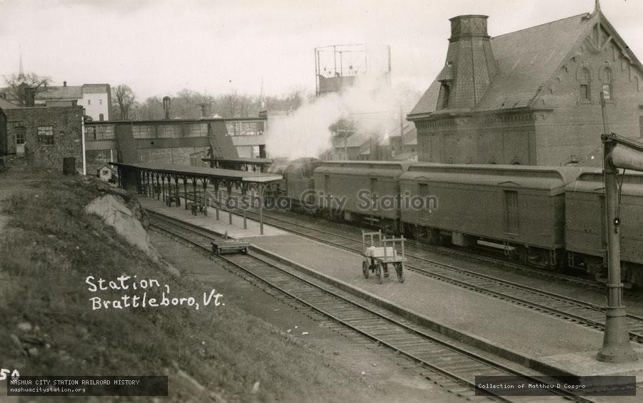 Postcard: Station, Brattleboro, Vermont